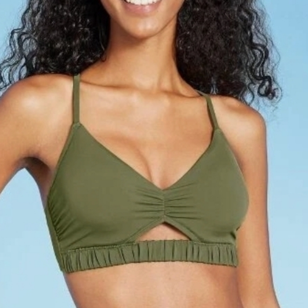 Target Green Bikini Top - 36DD - Top Only